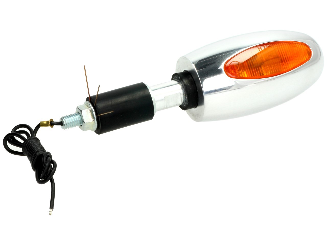 Kellermann aanwijzer, BL 1000 geel, aluminium, halogeen, VR/VL, 12 V, 21 W, gepolijst chroom, glanzend