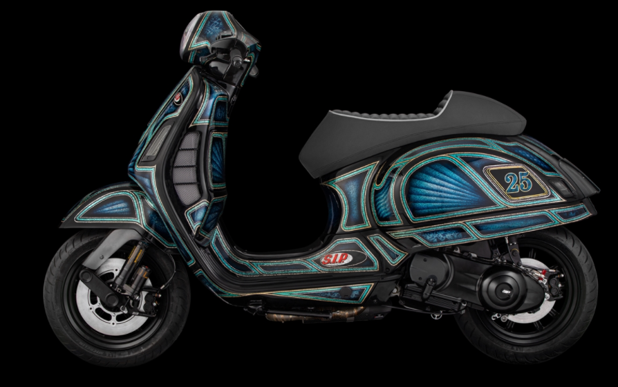 Variohoes voor Vespa, mat zwart