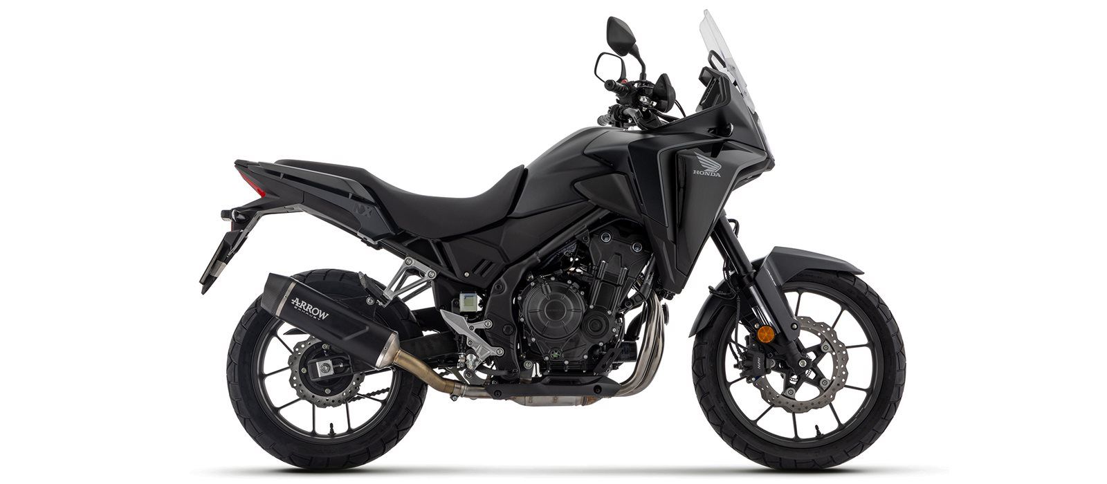 ARROW Uitlaat INDY RACE EVO Aluminium zwart voor Honda NX500 / CB500 Hornet (24-)