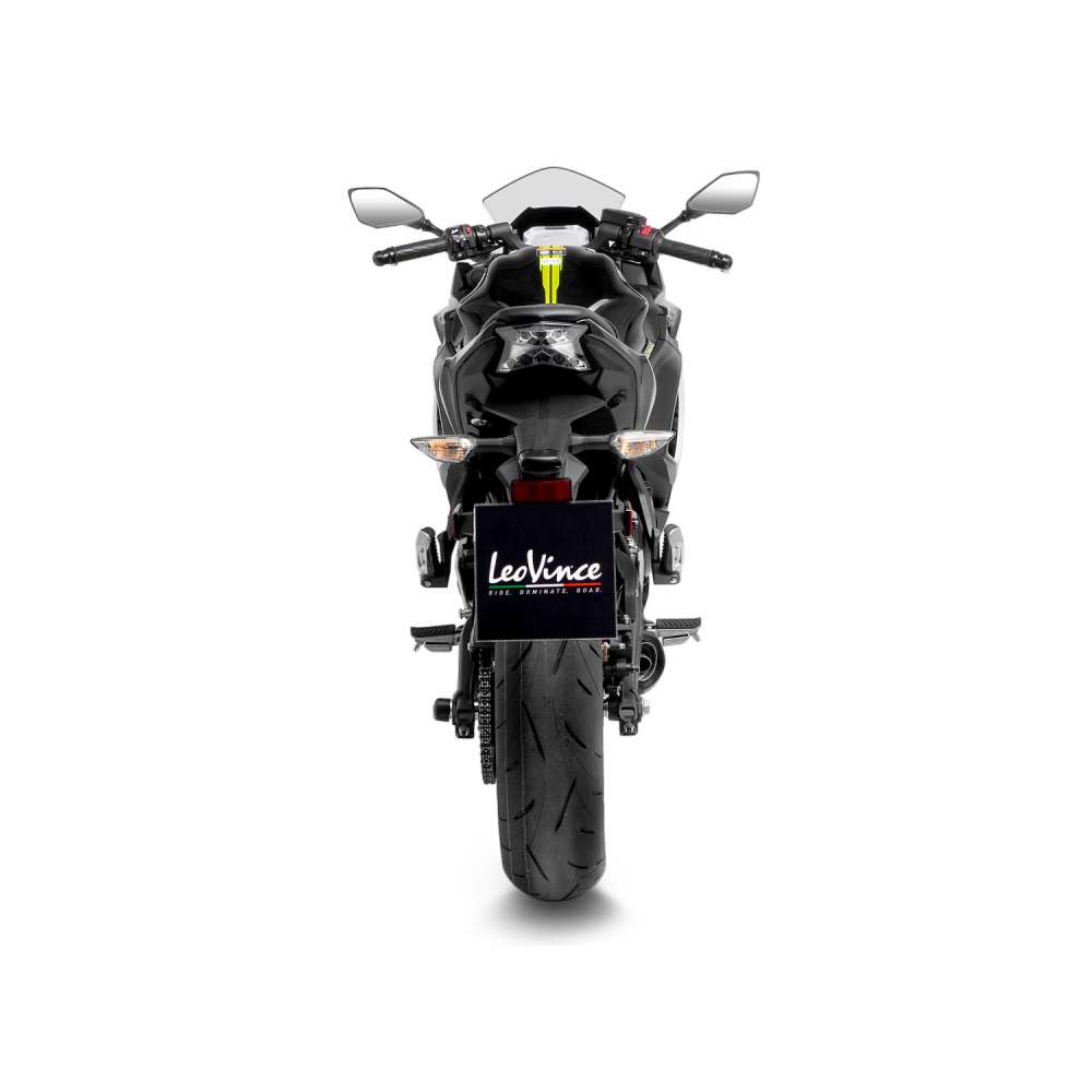 LeoVince compleet systeem LV One Evo voor Kawasaki Ninja /Versys /Z 650, zilver, E-approval