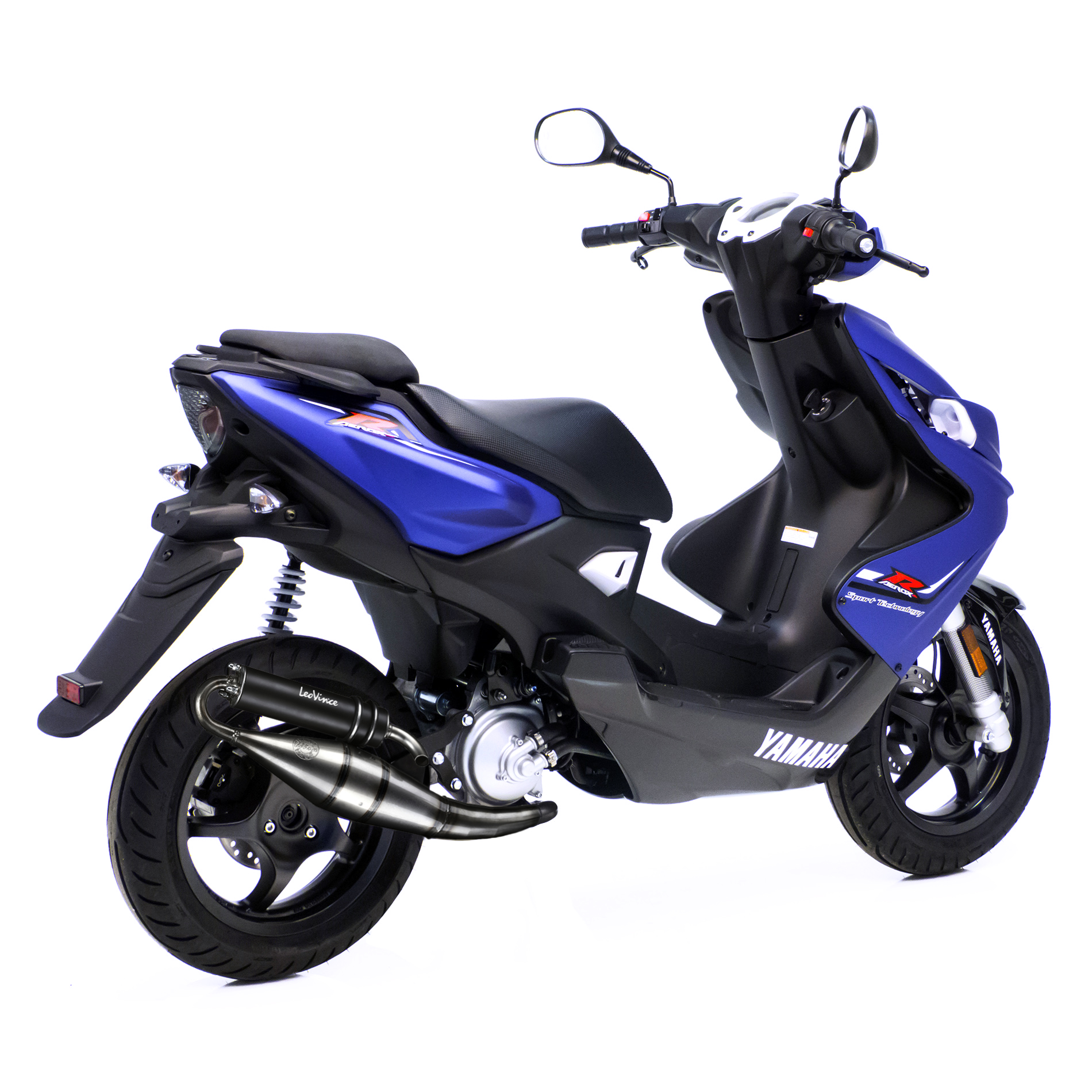LeoVince Uitlaatsysteem Hand Made TT, Black Edition, volledig systeem voor Yamaha Aerox 50