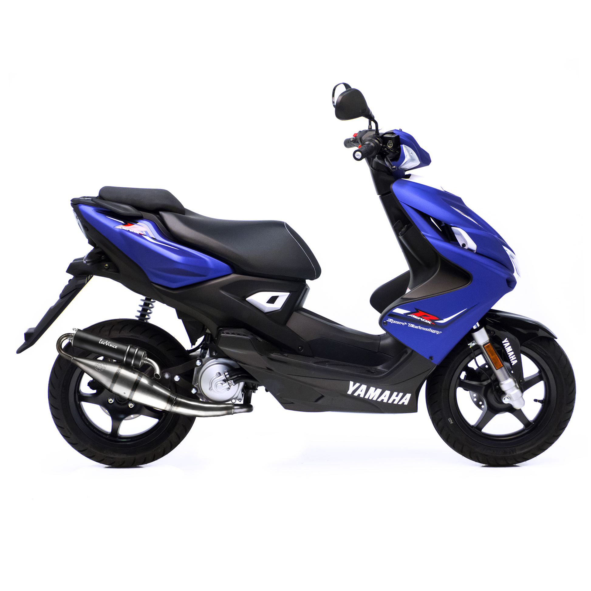 LeoVince Uitlaatsysteem Hand Made TT, Black Edition, volledig systeem voor Yamaha Aerox 50
