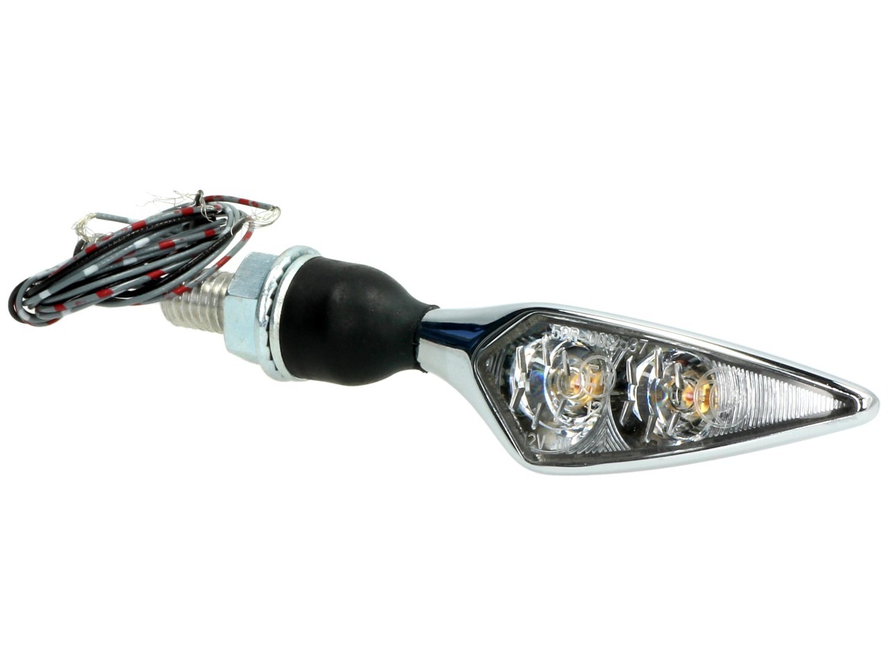 Kellermann knipperlicht, achter- en remlicht, Rhombus DF, staal, LED, HR, 12 V, glanzend chroom, M8x20