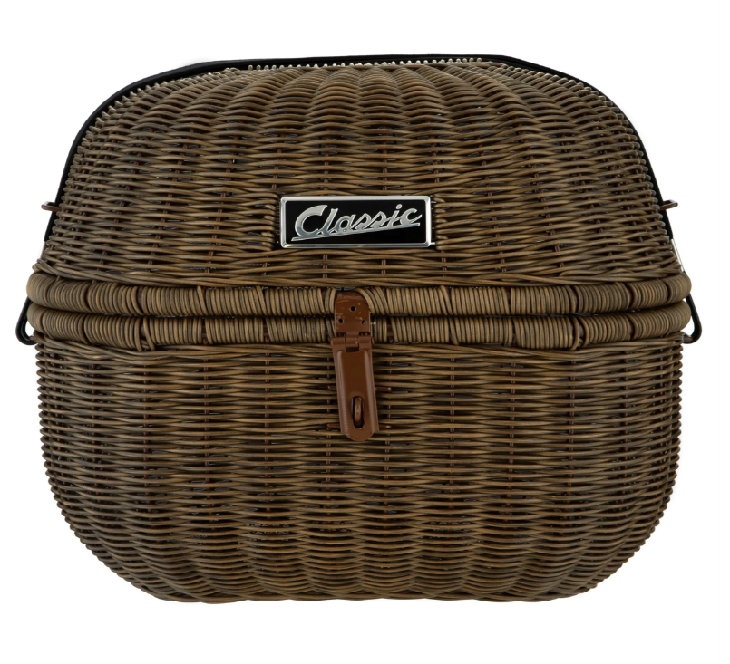 Bagagemandset "Classic" met bagagerek voor Vespa LX/LXV/S 50-150ccm, donkerbruin