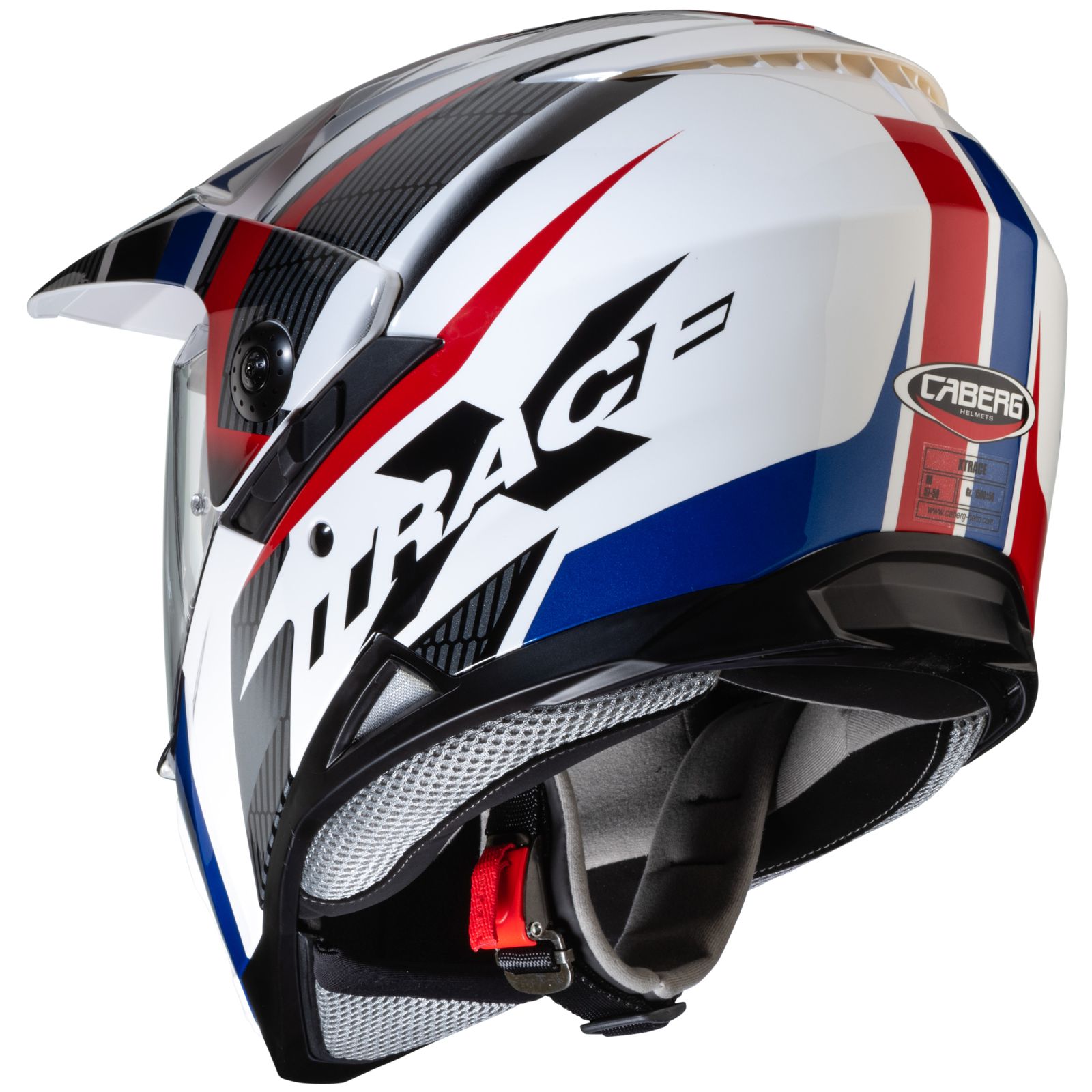 Caberg Helm Xtrace Savana, wit/rood-blauw