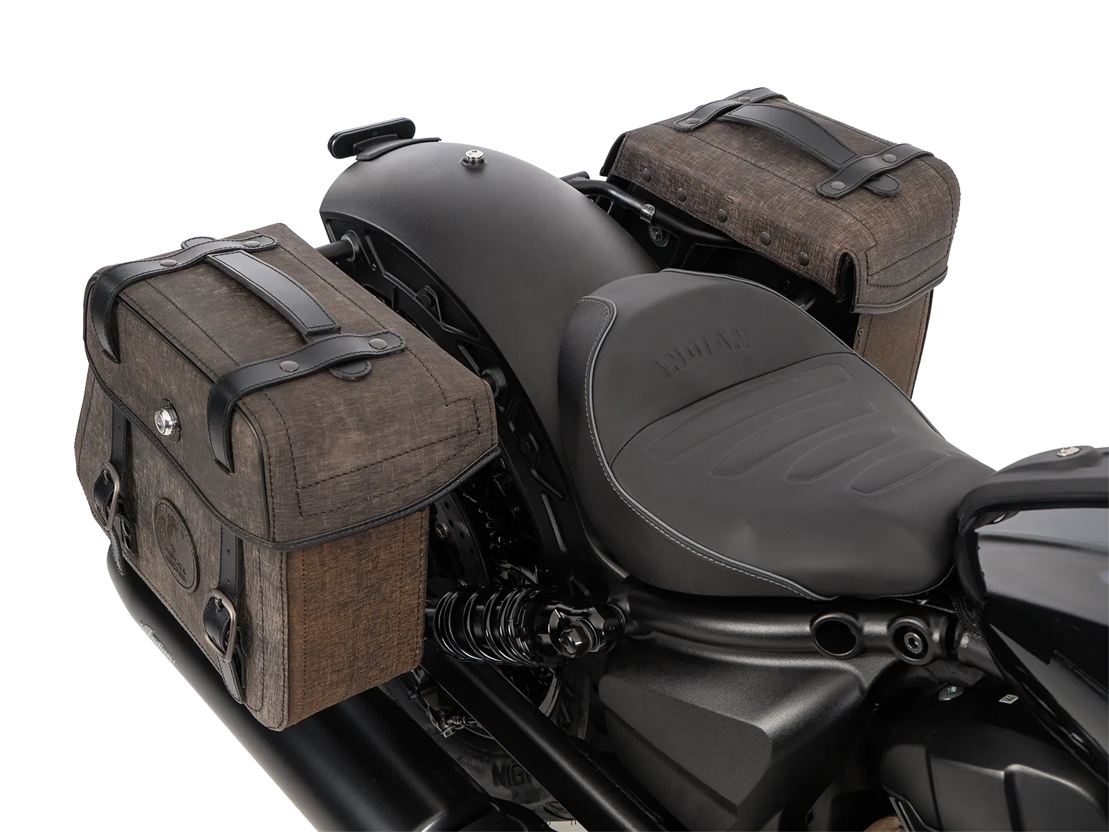 Kniptassenset bruin incl. houder voor Indian Scout Sixty Bobber (25-) Hepco & Becker
