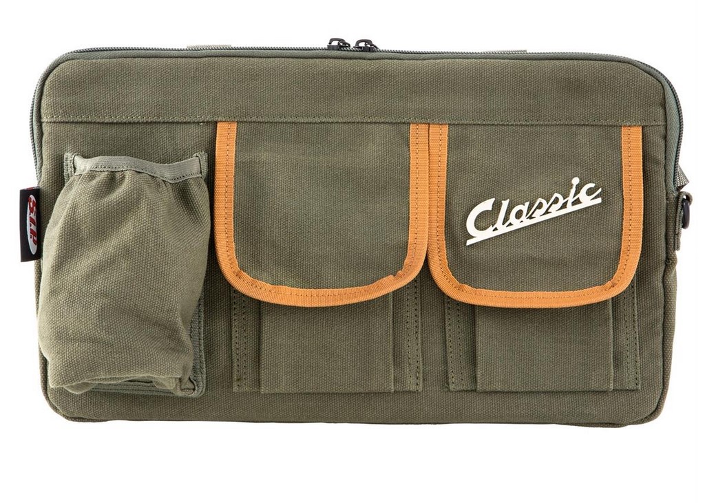 Classic"-tas voor bagageruimte/handschoenkastje Vespa - olijf, canvas
