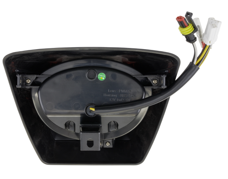 Achterlicht LED rood voor Vespa Primavera/Sprint 50-150ccm, rand - mat zwart