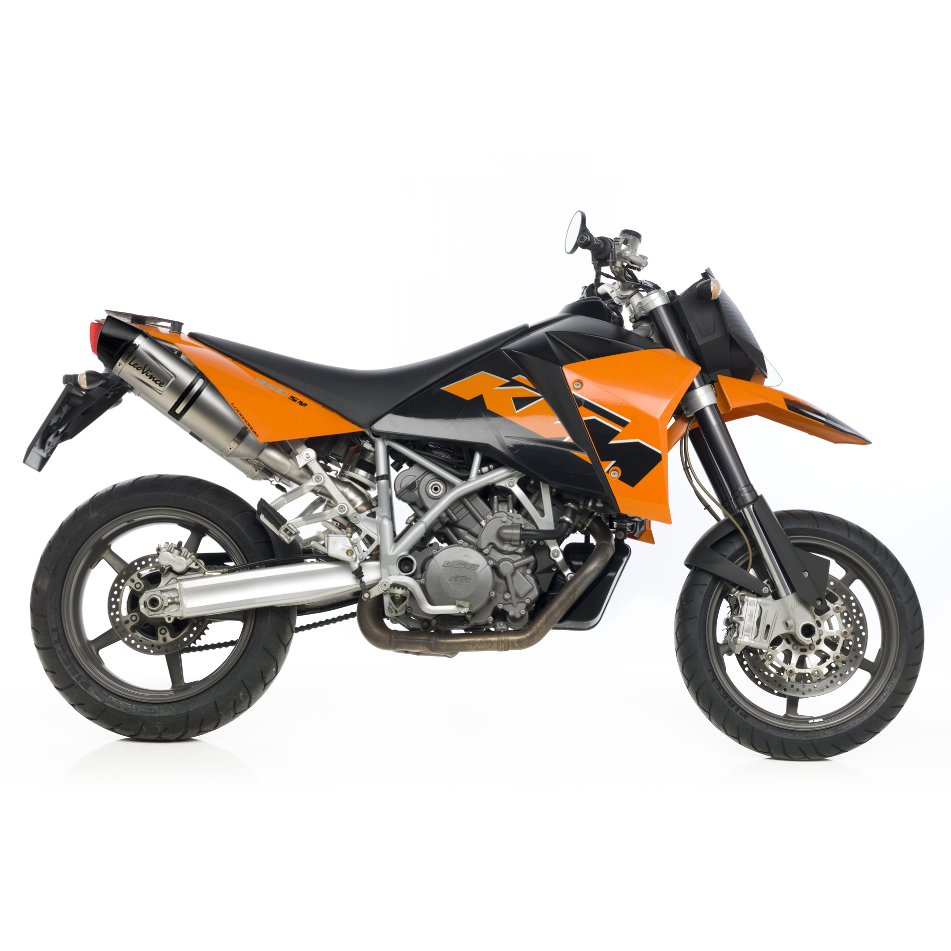 LeoVince uitlaatsysteem SBK LV One Evo 2, roestvrij staal, slip-on voor KTM Supermoto 950 / 990