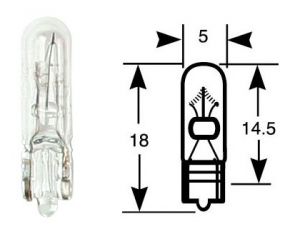 Ring gloeilamp, gloeilamp, enkele doos, 12 V, 1,2 W, W2x4,6d