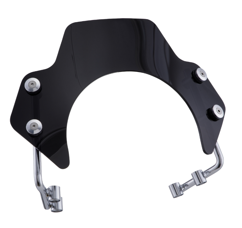 Flyscreen voor Vespa PX 80-200ccm, zilveren houder, zwart getint