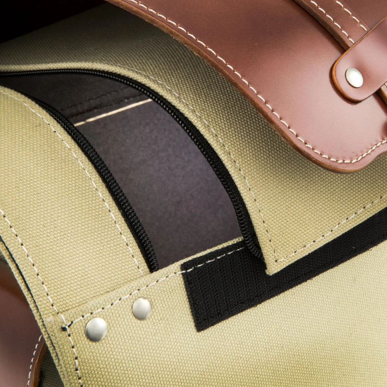 Leren etui "Classic" voor Vespa, leer/canvas