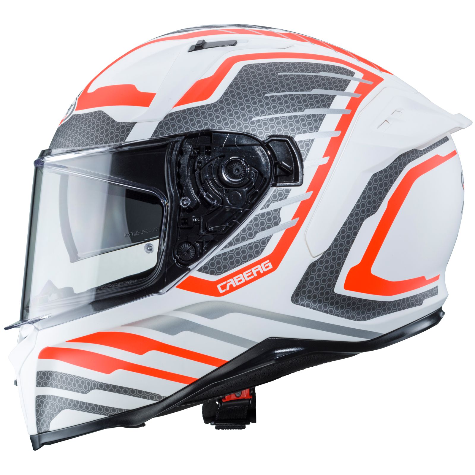 Caberg helm Avalon Forge, mat-wit/fluo-oranje-zilver