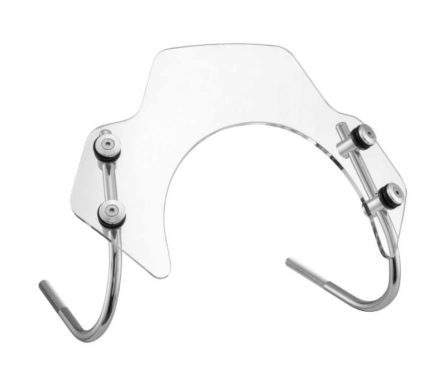 Flyscreen voor Vespa GTS/GTS Super/GT/GT L 125-300cc, houders zilver, transparant