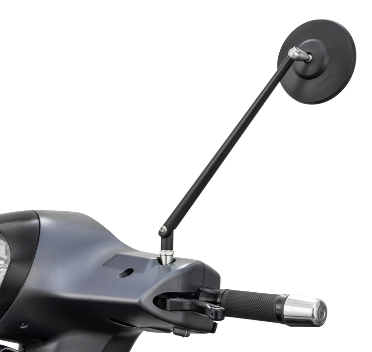 Standaardspiegel links of rechts voor Vespa PX 125-200ccm, zwart mat