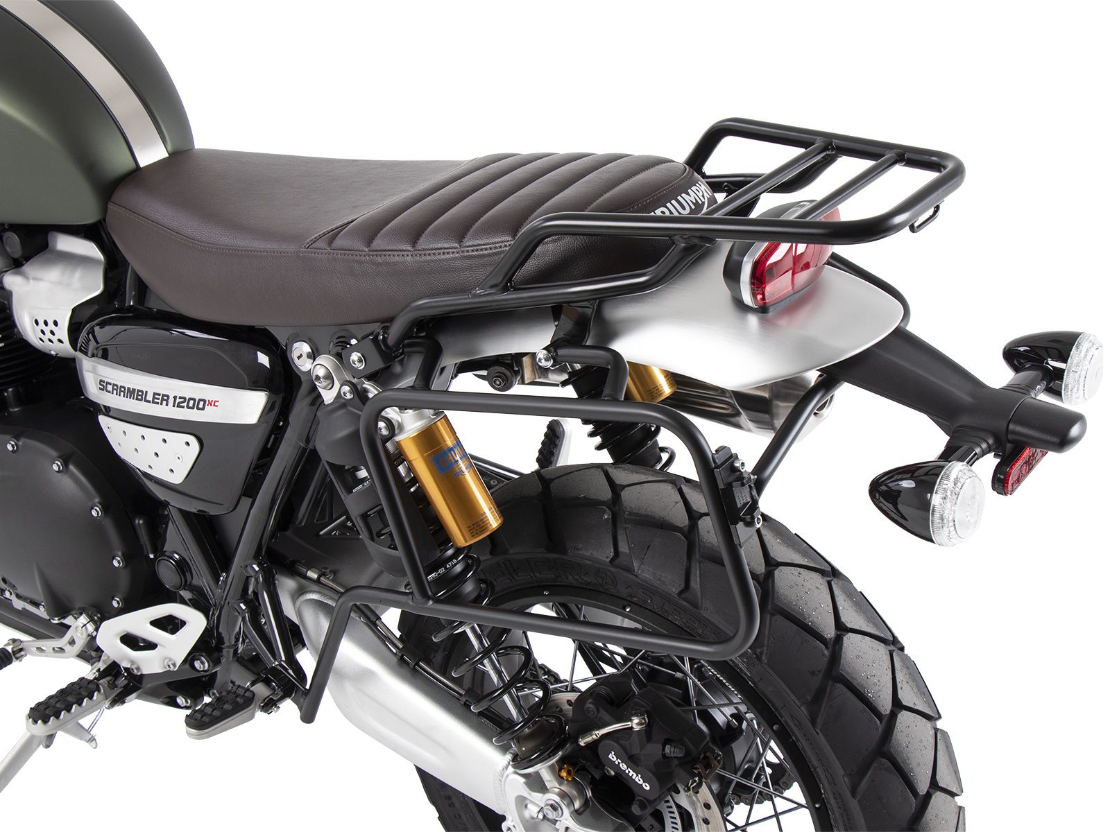 Buisvormig bagagerek zwart voor Triumph Scrambler 1200 XE (24- ) Hepco & Becker