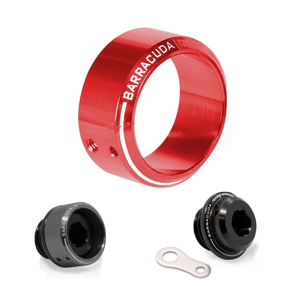 Rood geanodiseerd inzetstuk voor olievulplug Ø 28 mm geschikt voor BC-HN102, BC-YN102 en BC-SN102