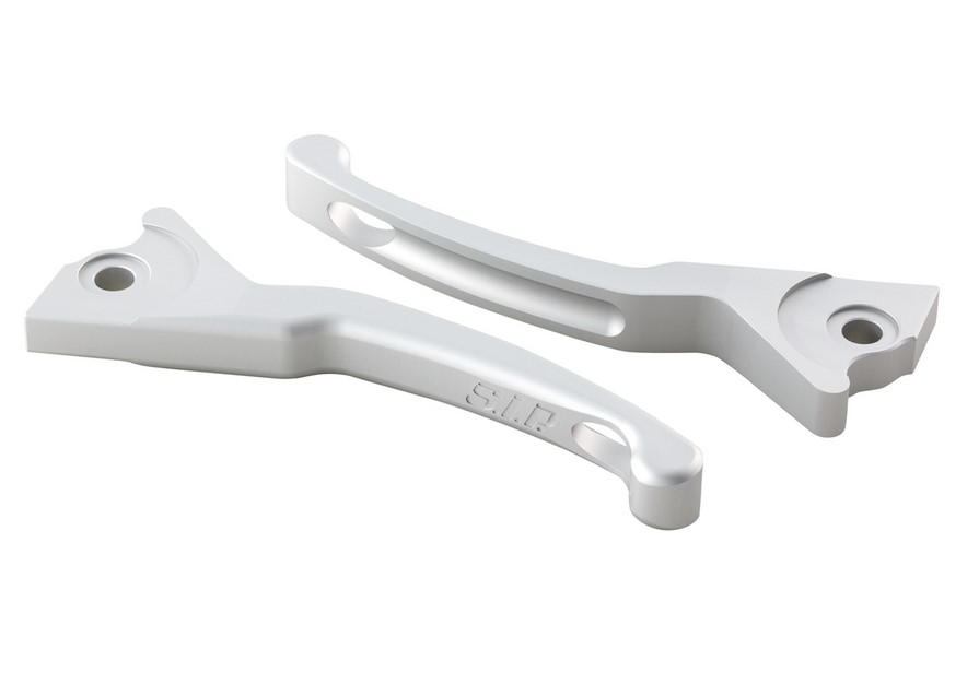 Sport remhendelset Shorty voor Vespa, rechts en links, zilver mat