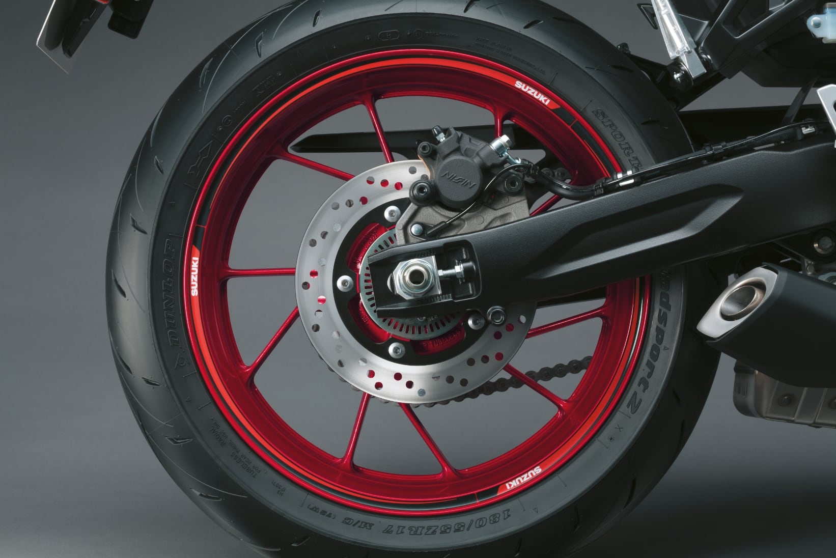 Velgrand decoratie rood/zwart voor Suzuki GSX-8R / GSX-8T (25-) / GSX-S 1000 GX (24-) Origineel