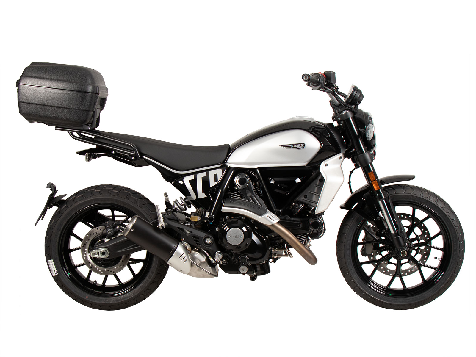 Aluminium topkoffer zwart voor Ducati Scrambler 800 Icon (23-) Hepco & Becker