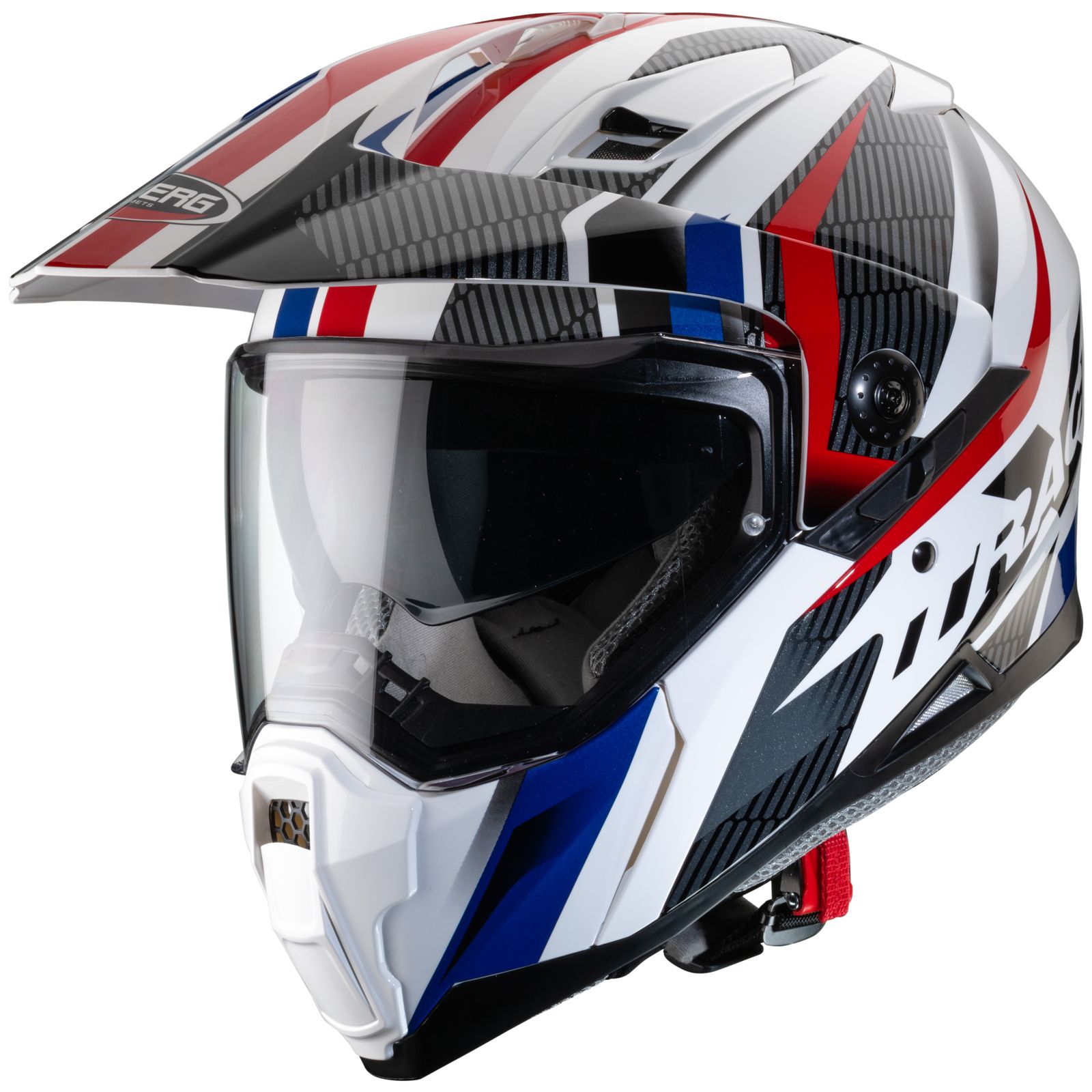 Caberg Helm Xtrace Savana, wit/rood-blauw