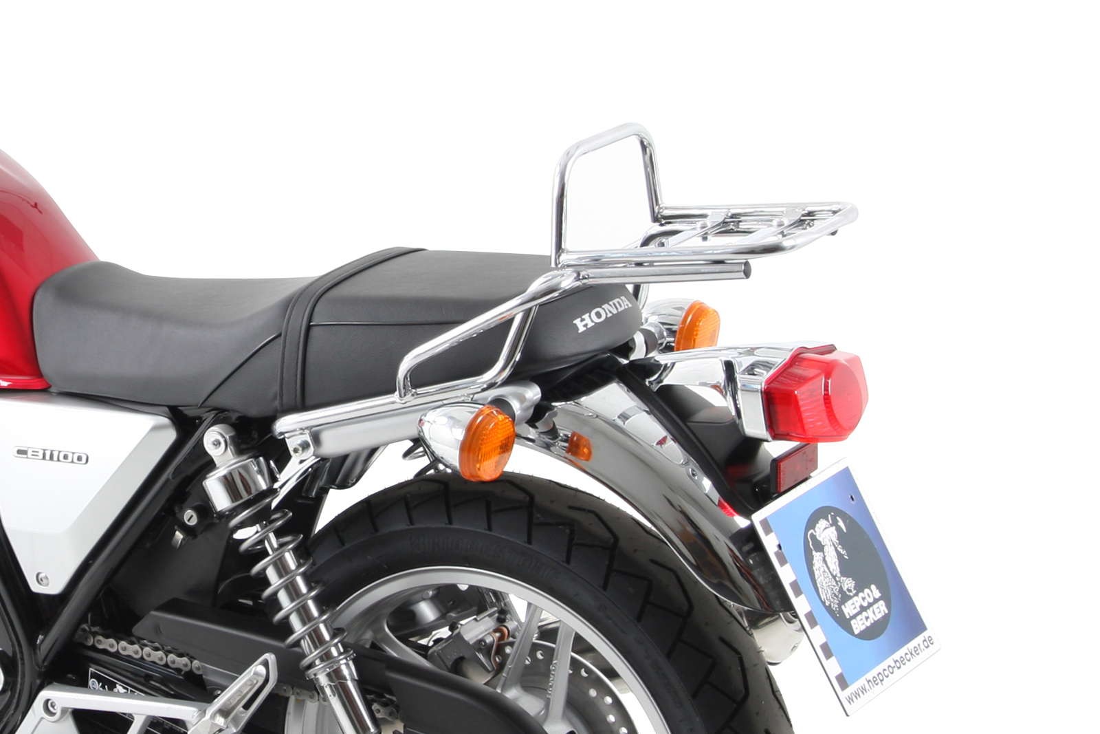 Buisvormig bagagerek topkoffer chroom voor Honda CB 1100 (13-16) Hepco & Becker
