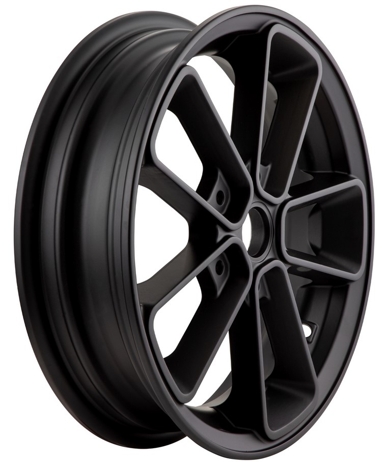 Velg voor/achter 12" voor Vespa GTS/GTS Super/GTV/GT 60/GT/GT L 125-300ccm, mat zwart
