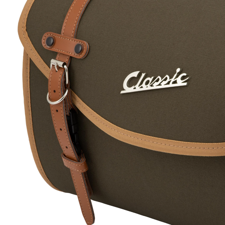 Tas "Classic" groot voor Vespa, canvas, olijfkleurig