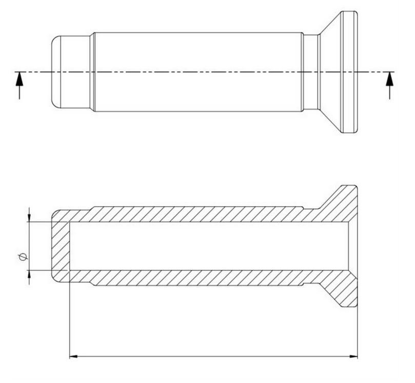 Handvatten RIZOMA Urlo RS Ø 22/24 mm L 120 mm voor Vespa Primavera/Sprint, zwart geanodiseerd