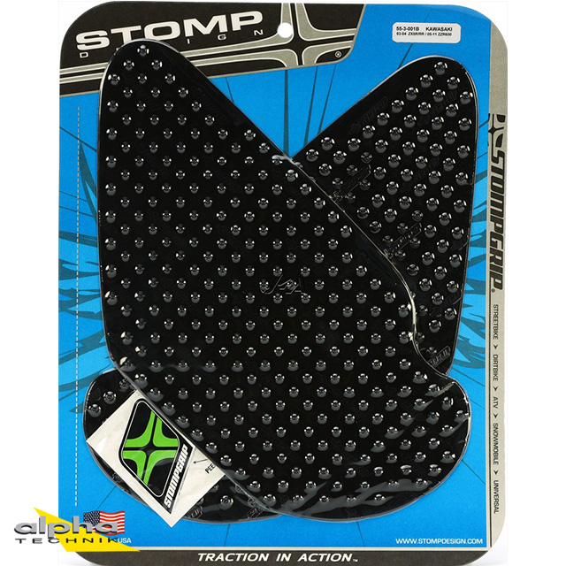 Stompgrip zwart Volcano voor Kawasaki ZX6R/RR