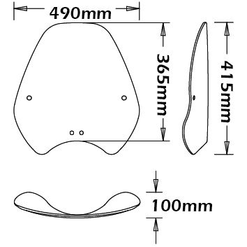 Laag windscherm, kantelbaar voor BMW R 1150 R /R 850 R (99-06), helder