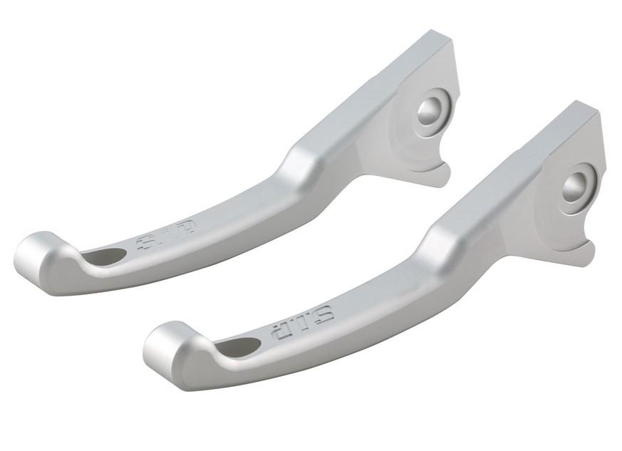 Sport remhendelset Shorty voor Vespa, rechts en links, zilver mat