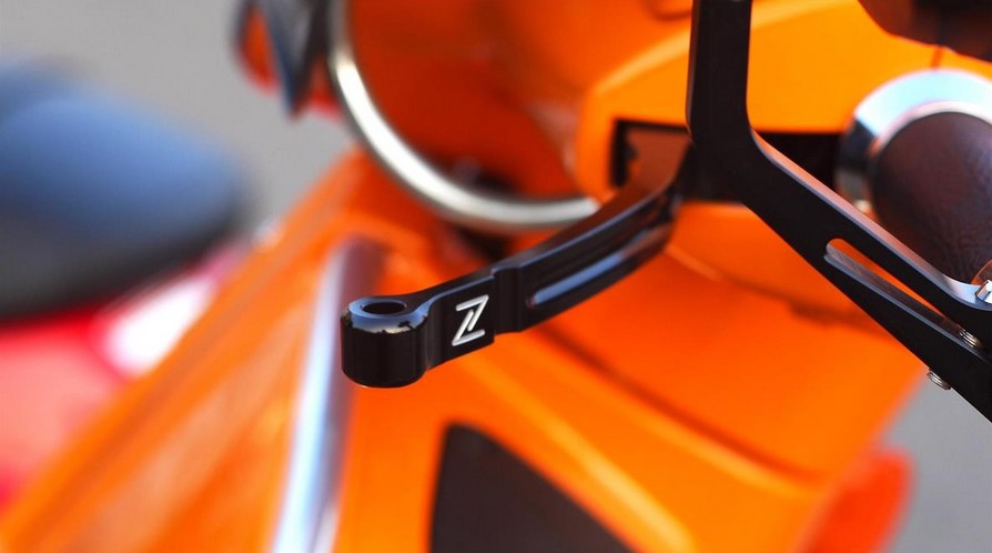 Sport remhendelset ZELIONI voor Vespa, rechts en links, zwart