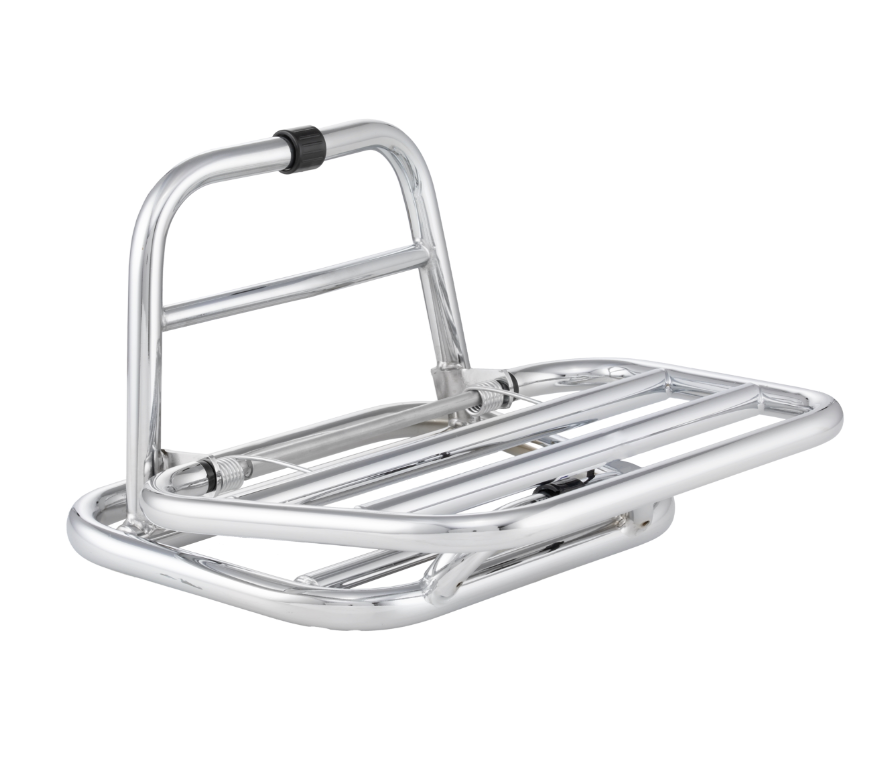 Bagagerek achteraan voor Vespa 946 3V i.e. 125cc, opvouwbaar, chroom