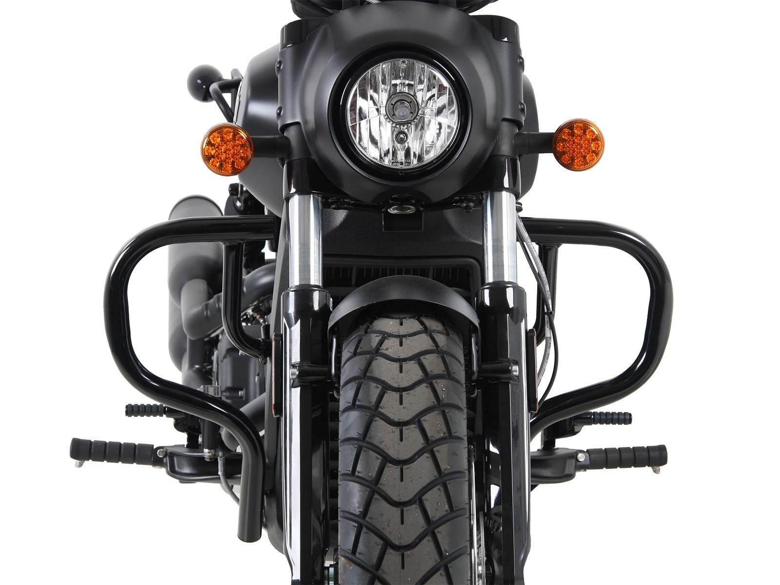 Motorbeschermer zwart voor Indian Scout Bobber (2017-)