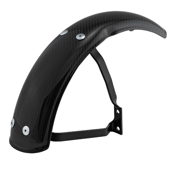 Spatbord Garelli EVO II voor Vespa PX 80-200ccm, carbon, houder zwart