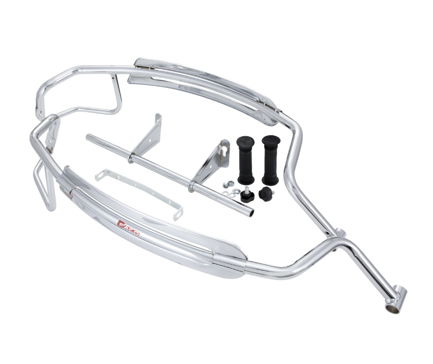 Crashbar zijafdekking voor Vespa PX 80-200cc, chroom