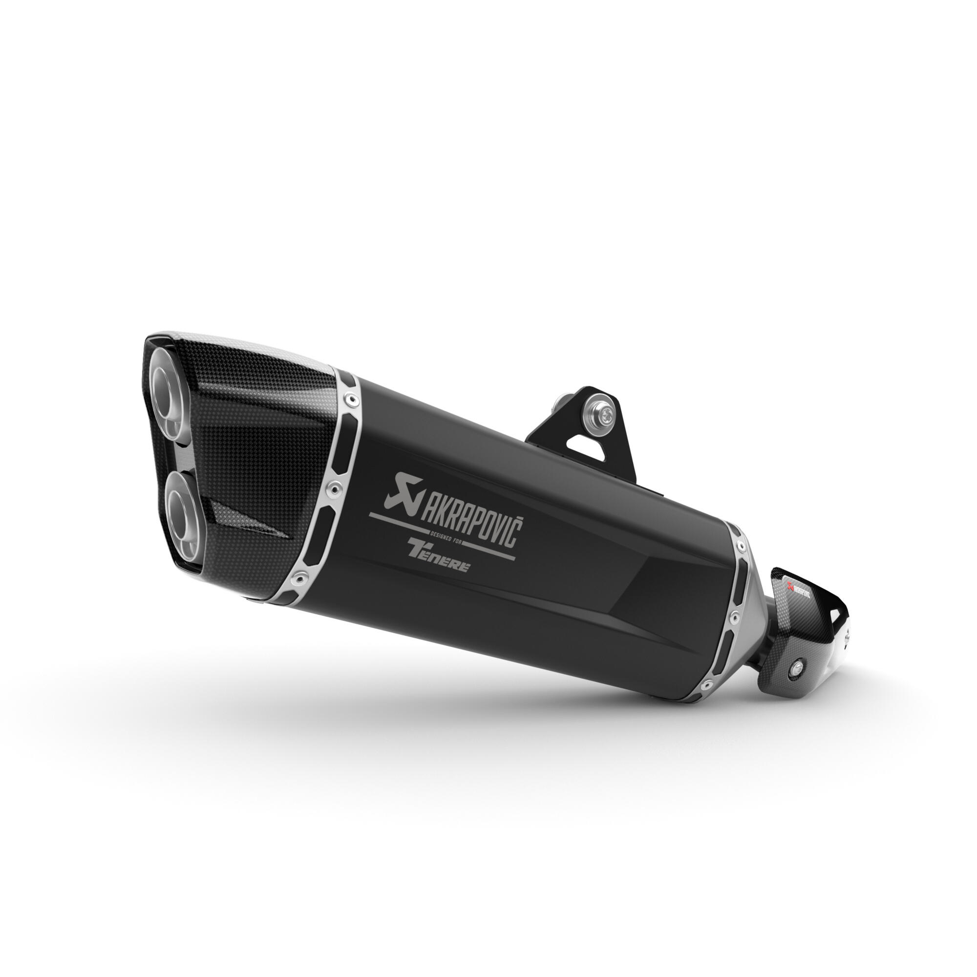 Akrapovic slip-on uitlaatdemper zwart voor Yamaha XTZ 700 Ténéré World Raid (26-)