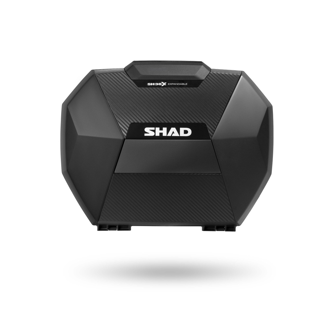 Shad zijkofferset SH38X, uitbreidbaar, carbonlook / zwart, 38 l