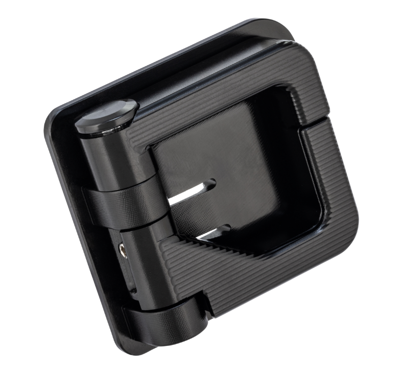 Bagagehaak voor Vespa GTS/GTS Super 125/300cc (`22-), aluminium, zwart geanodiseerd
