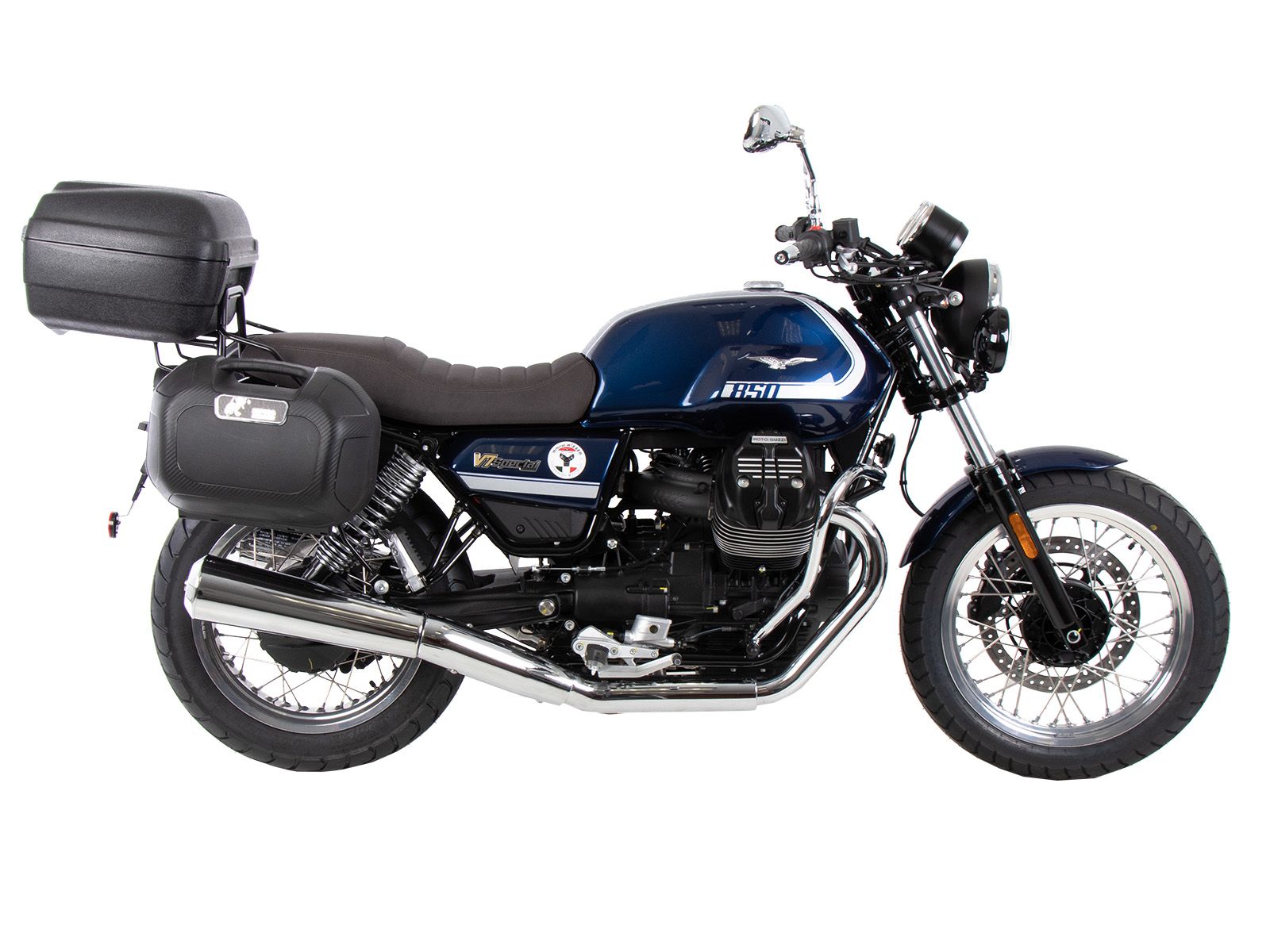 C-Bow zijdrager chroom voor Moto Guzzi V7 850 Special/Stone/Centenario (21-24) Hepco & Becker