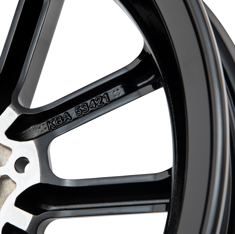 Velg voor/achter 12" voor Vespa GTS/GTS Super/GTV/GT 60/GT/GT L 125-300ccm, zwart glanzend