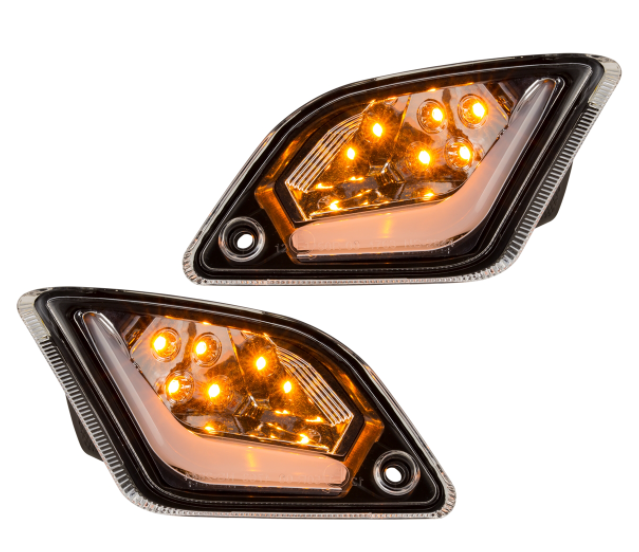 Richtingaanwijzerset voor & achter voor Vespa GTS/GTS Super/GTV/GT 60/GT/GT L ('03-'13), duidelijk