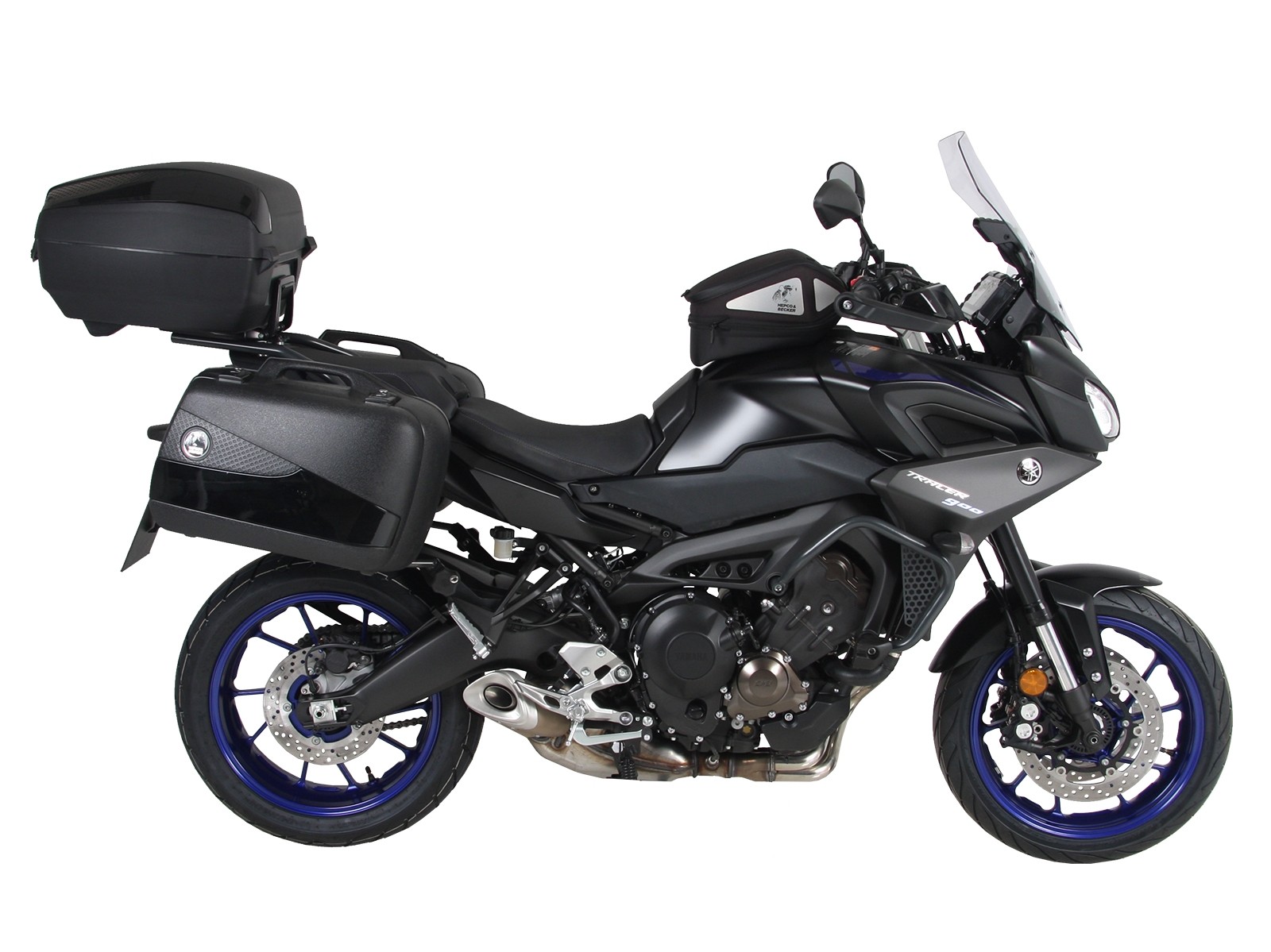 Alurack topkofferdrager zwart voor Yamaha Tracer 900 / GT (Bj.18-) Hepco & Becker