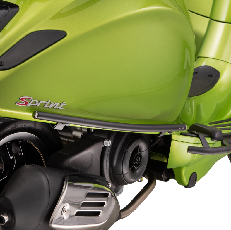 Crashbar zijafdekking voor Vespa Primavera/Sprint/Elettrica 50-150ccm, mat zwart