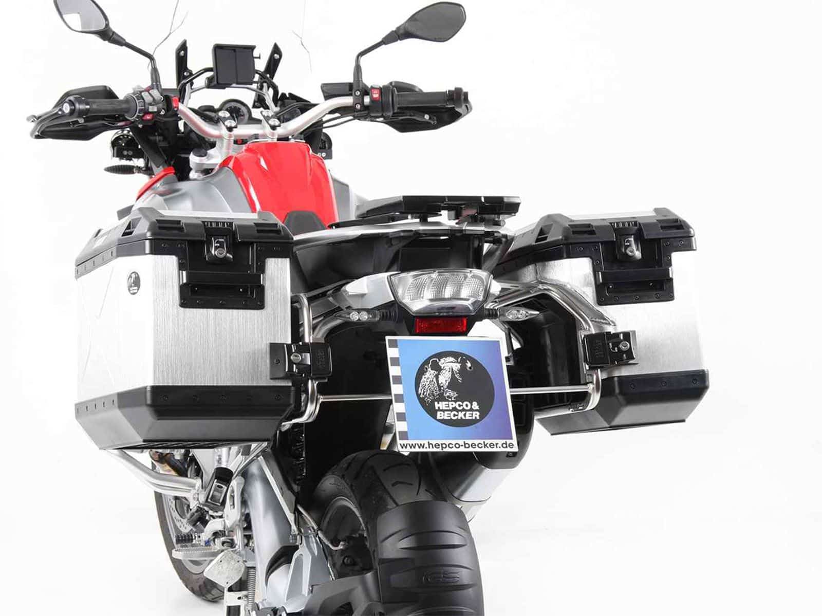 Kofferdragerset Cutoutdrager incl. kofferset Xplorer Cutout zilver voor BMW R 1200 GS LC (13-18)