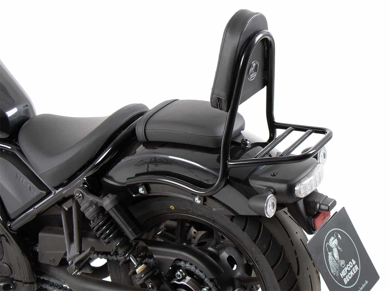 Sissybar zwart met bagagerek (buisversie) voor Honda CMX 1100 Rebel /DCT /SE (25-)