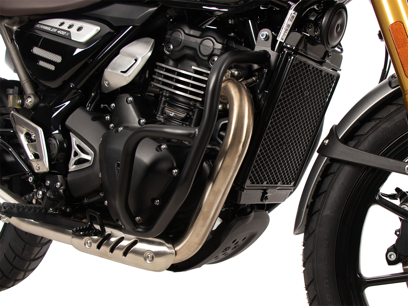 Motorbeschermer zwart voor Triumph Scrambler 400 X (24-) Hepco & Becker