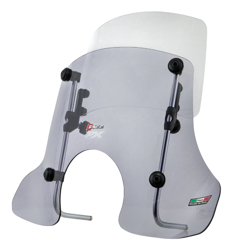 Windscherm FACO "Twin-Screen" voor Vespa PX 80-200cc, getint