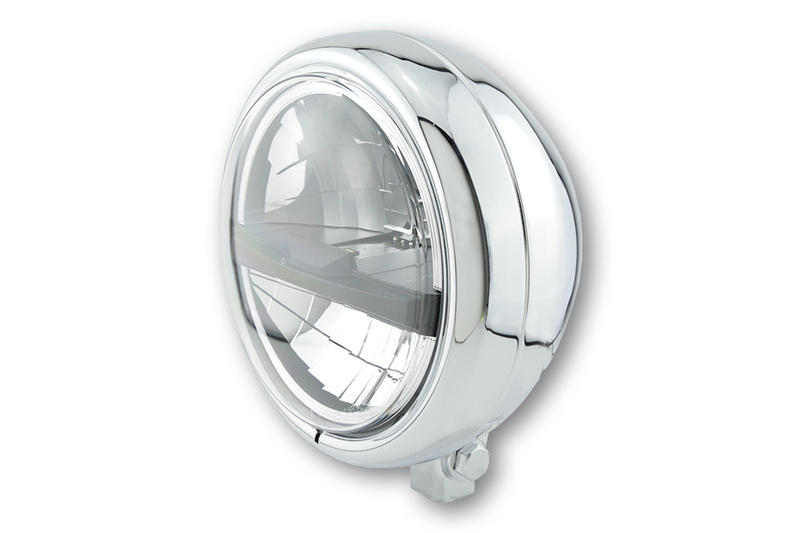 HIGHSIDER pro 5 3/4 inch koplamp Pecos Type 5 LED chroom E-goedgekeurd (1pc)